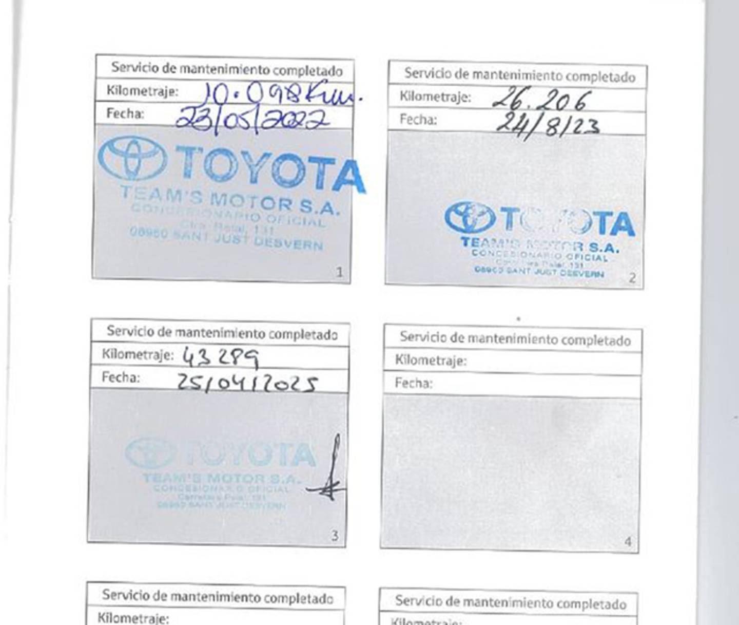 Foto del mantenimiento del Toyota Corolla Toyota Corolla Touring Sports 125H Active Tech E-CVT (122 CV)