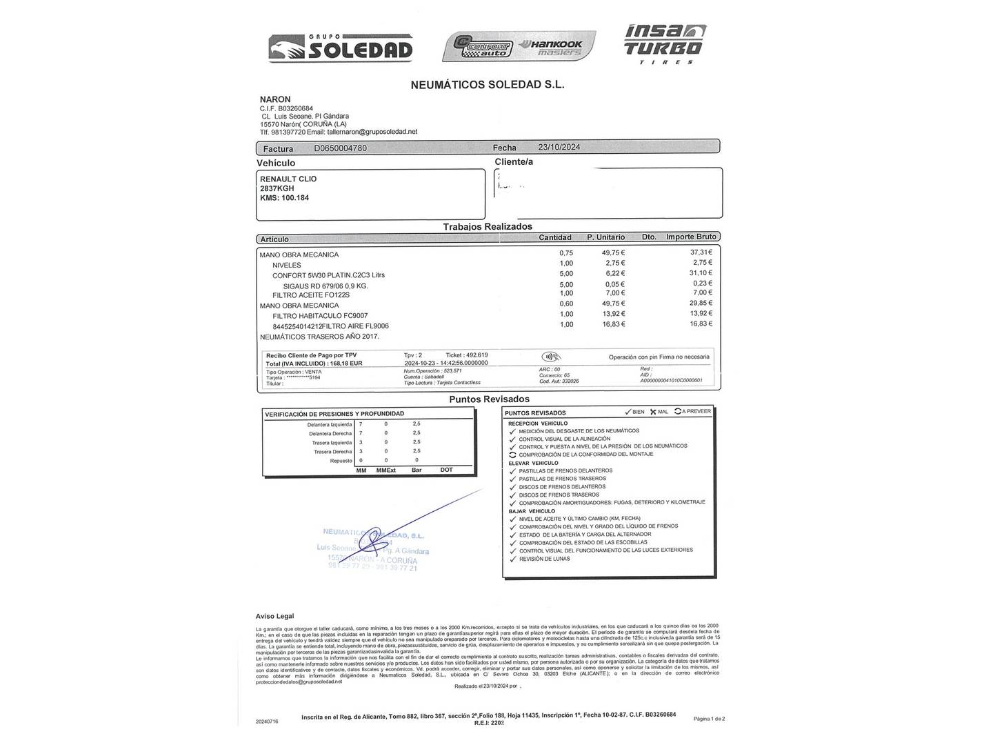 Foto del mantenimiento del Renault Captur Renault Captur Intens Energy eco2 dCi (90 CV)