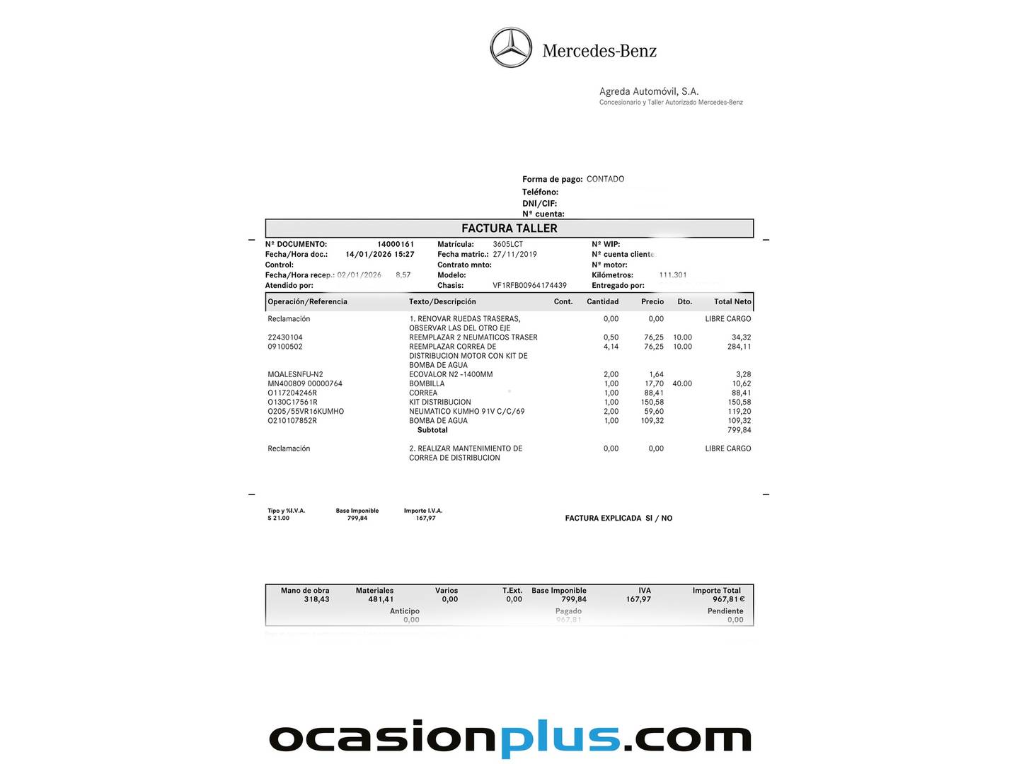 Foto del mantenimiento del Renault Mégane Renault Megane Limited Blue dCi (115 CV)