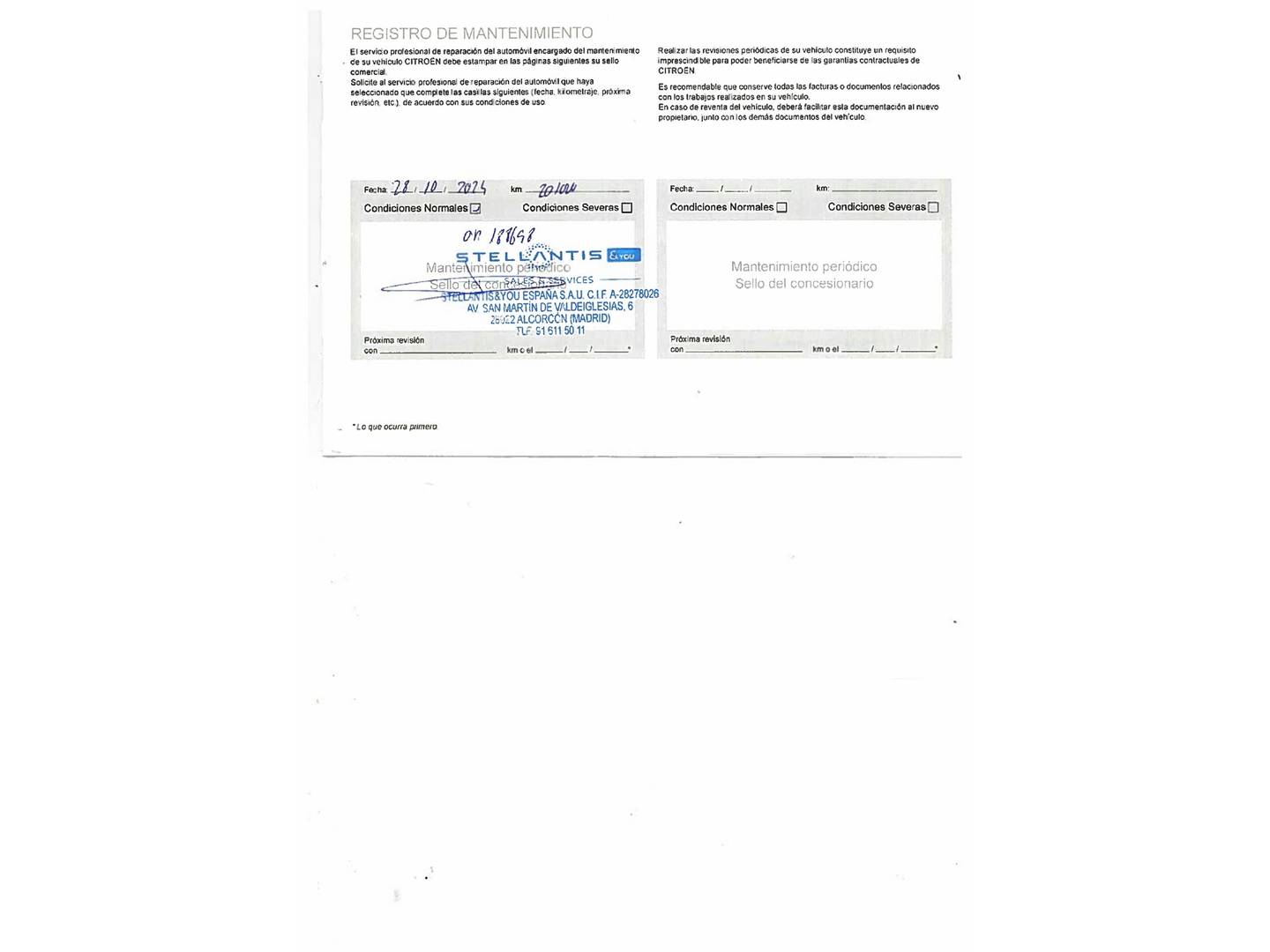 Foto del mantenimiento del Citroën Berlingo Citroën Berlingo BlueHDi 130 S&S Talla M Max Auto (130 CV)