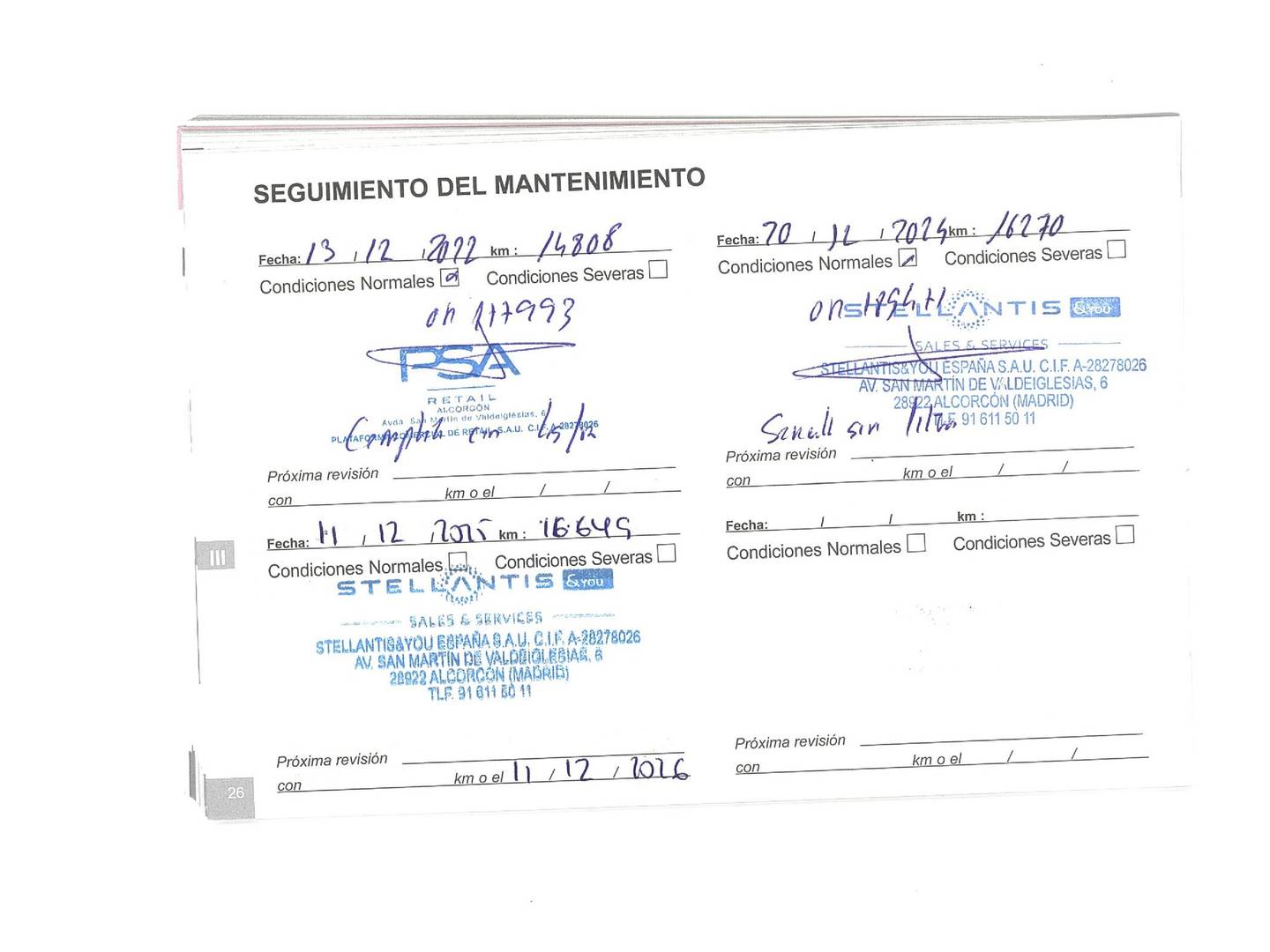 Foto del mantenimiento del Citroën C4 Spacetourer Citroën C4 Spacetourer BlueHDi 130 S&S Feel (130 CV)