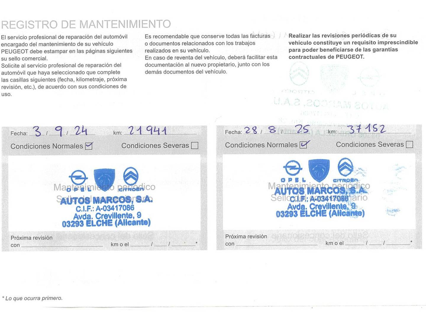 Foto del mantenimiento del Peugeot 208 Peugeot 208 BlueHDi 100 S&S Allure Pack (100 CV)