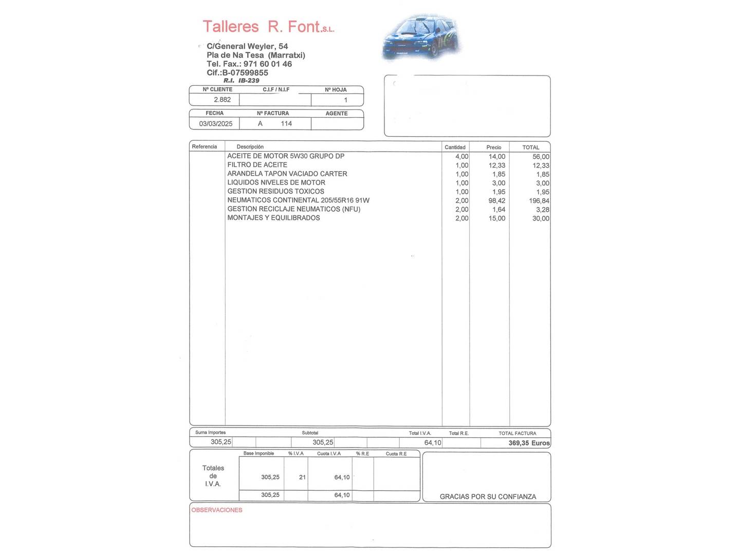 Foto del mantenimiento del Opel Meriva Opel Meriva 1.4 NEL Selective (120 CV)