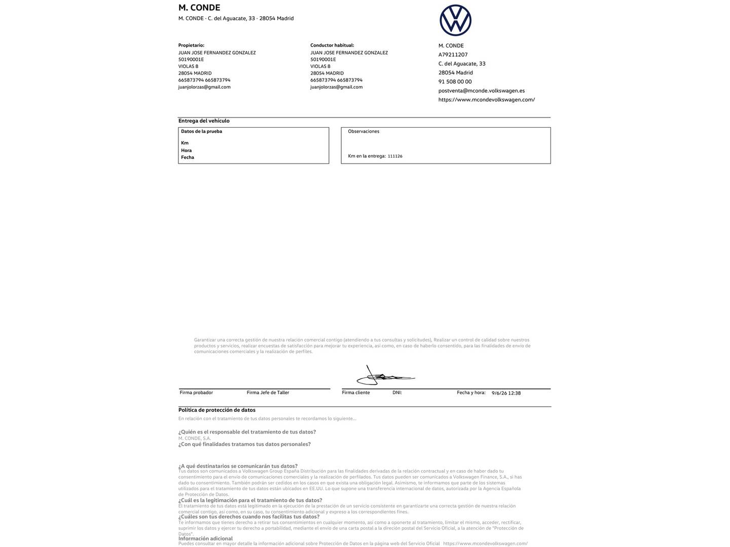 Foto del mantenimiento del Volkswagen T-Roc Volkswagen T-Roc Sport 1.5 TSI (150 CV) DSG