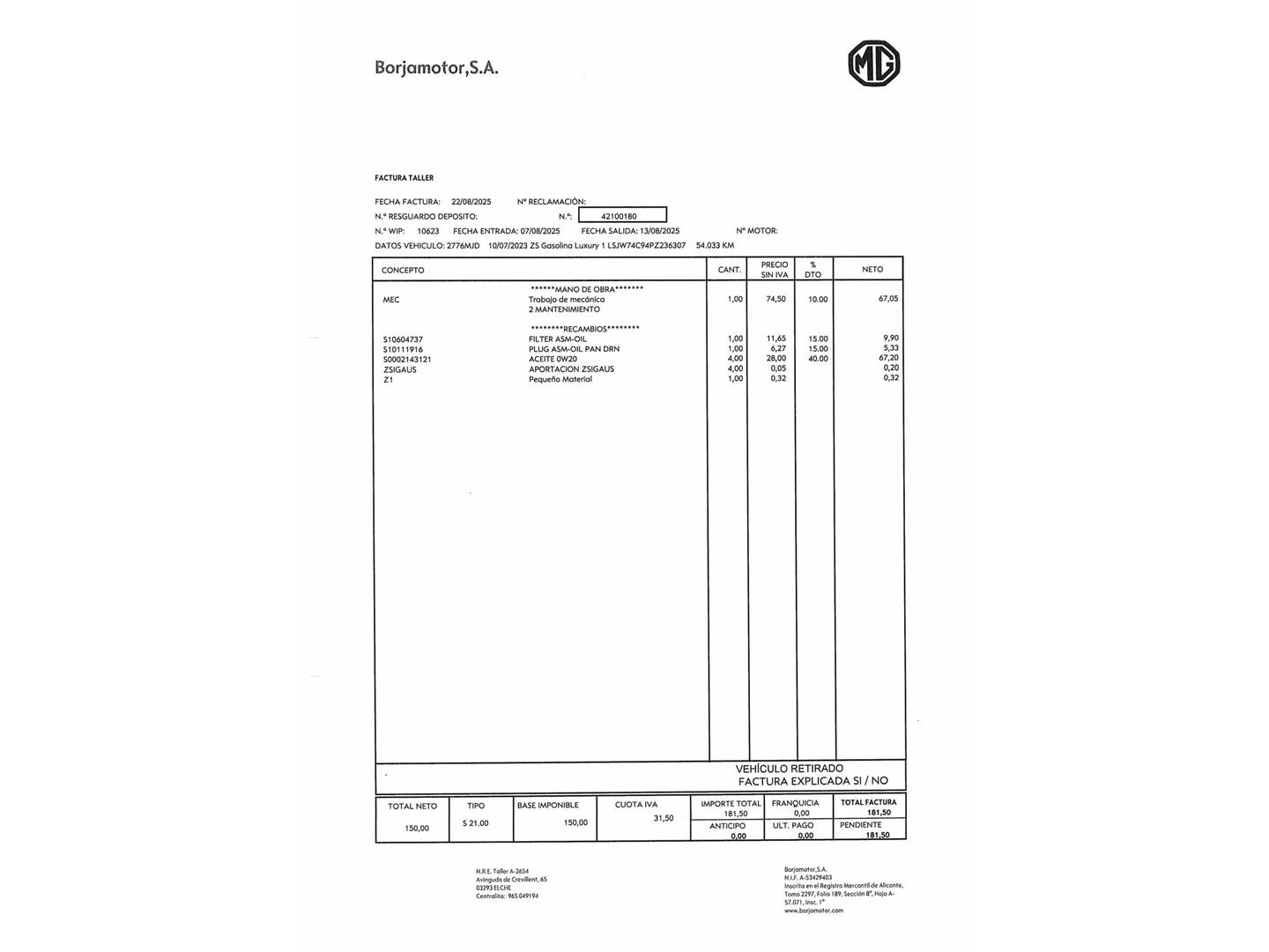 Foto MG ZS MG ZS 1.0T Luxury (111 CV)