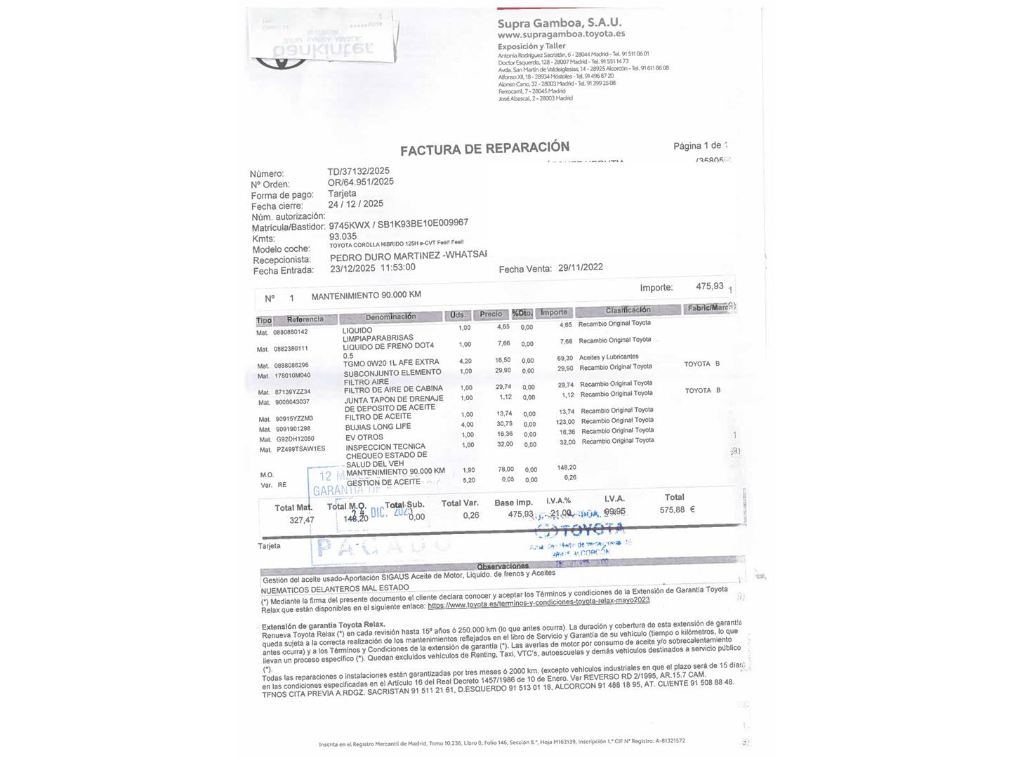 Foto Toyota Corolla Toyota Corolla 1.8 125 Híbrido Feel! E-CVT (122 CV)