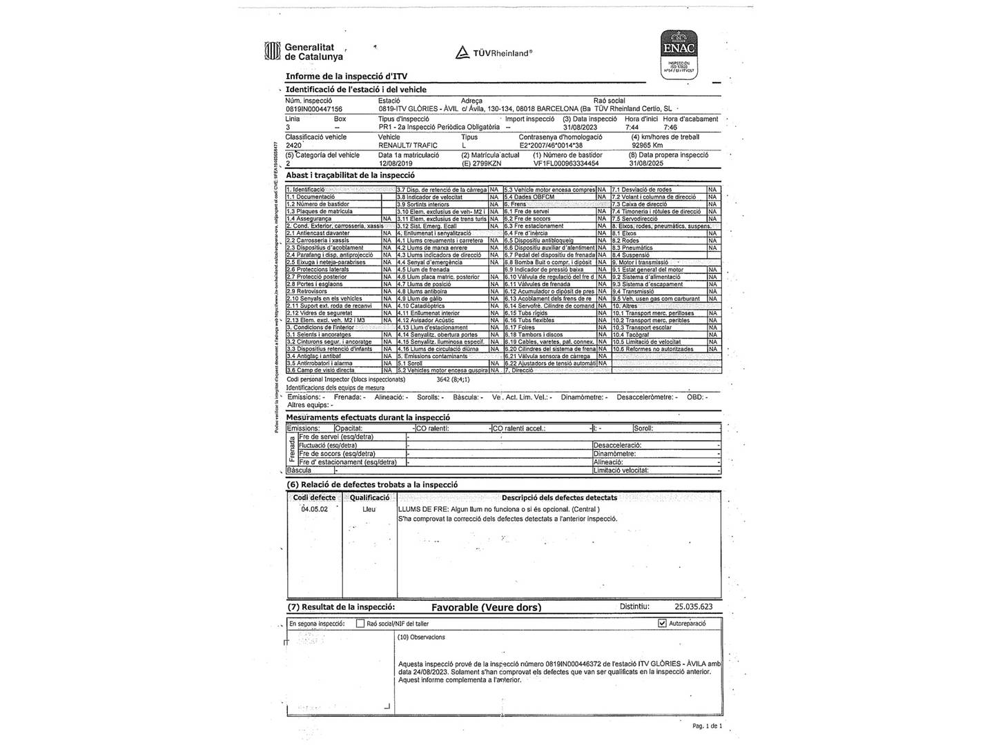 Renault Trafic Renault Trafic Furgon Furgon 27 L1H1 dCi (120 CV) de ocasión