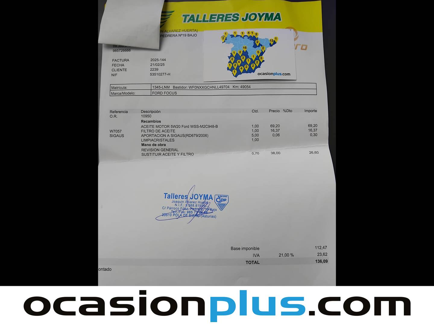 Foto del mantenimiento del Ford Focus Ford Focus 1.0 Ecoboost MHEV ST-Line (125 CV)
