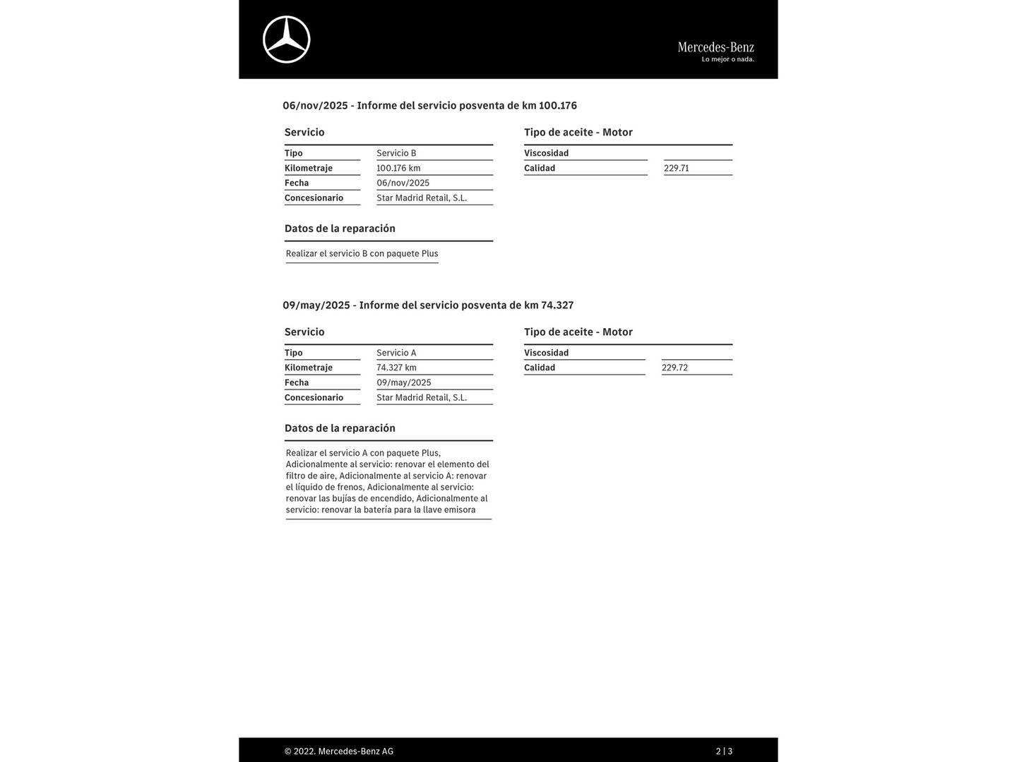 Foto del mantenimiento del Mercedes Clase A Mercedes Clase A 180 (136 CV) Pack AMG