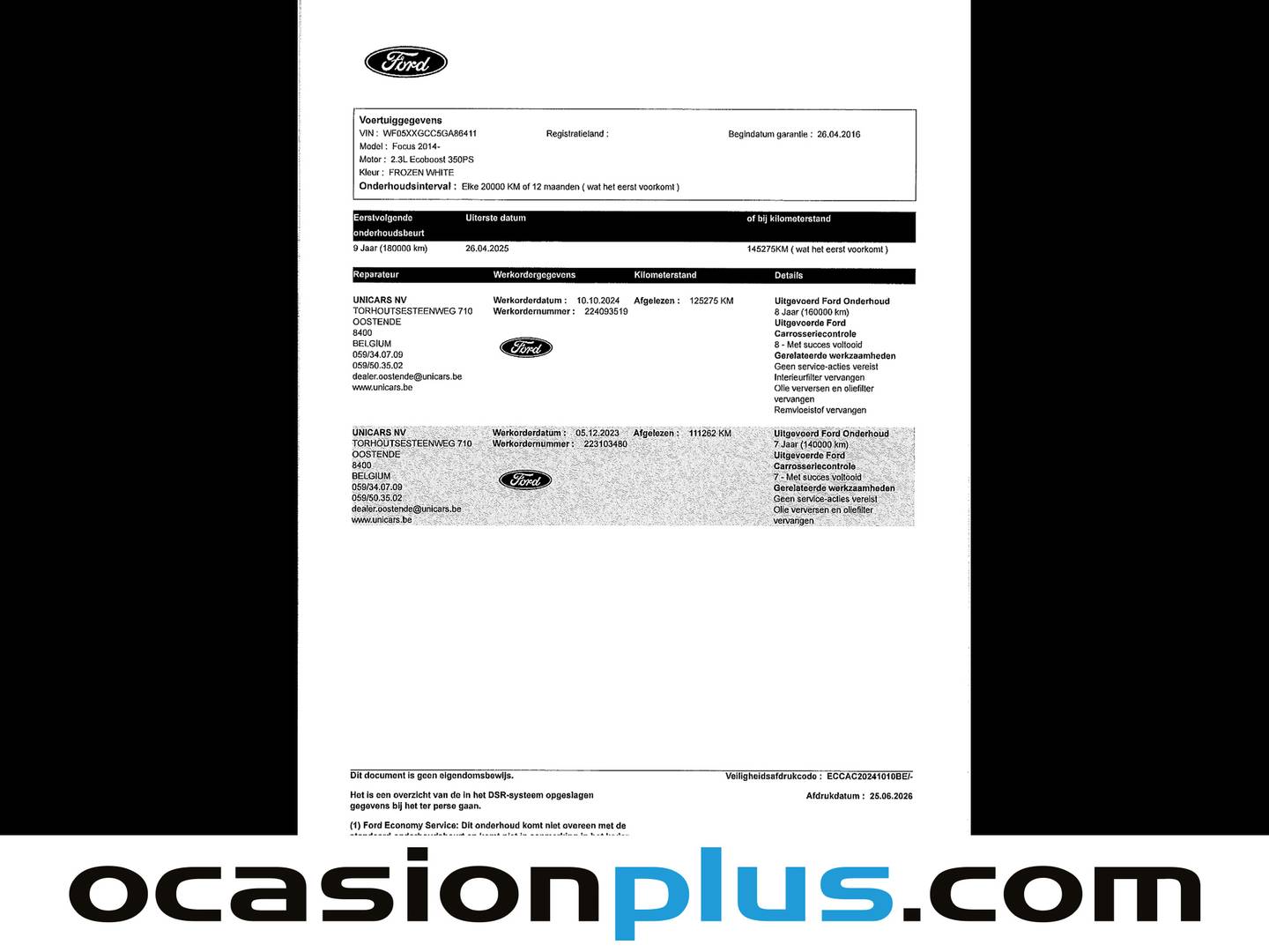 Foto del mantenimiento del Ford Focus Ford Focus 2.3 EcoBoost RS (350 CV)