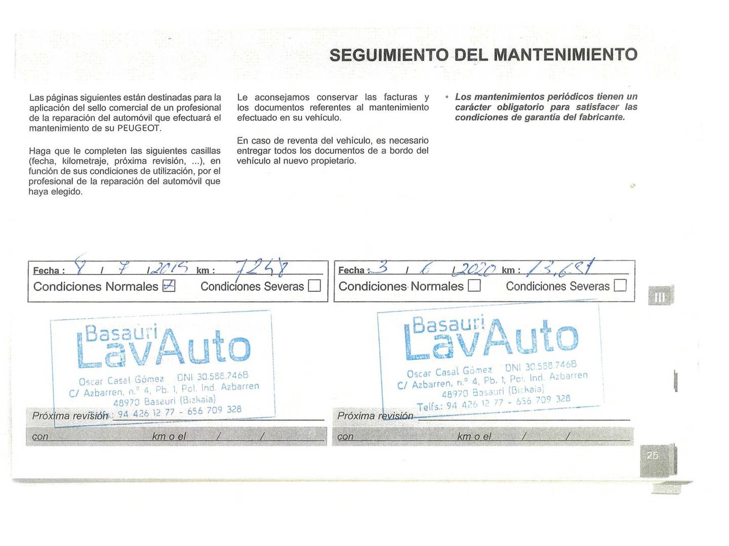 Foto del mantenimiento del Peugeot 3008 Peugeot 3008 BlueHDI 130 S&S GT Line (130 CV)