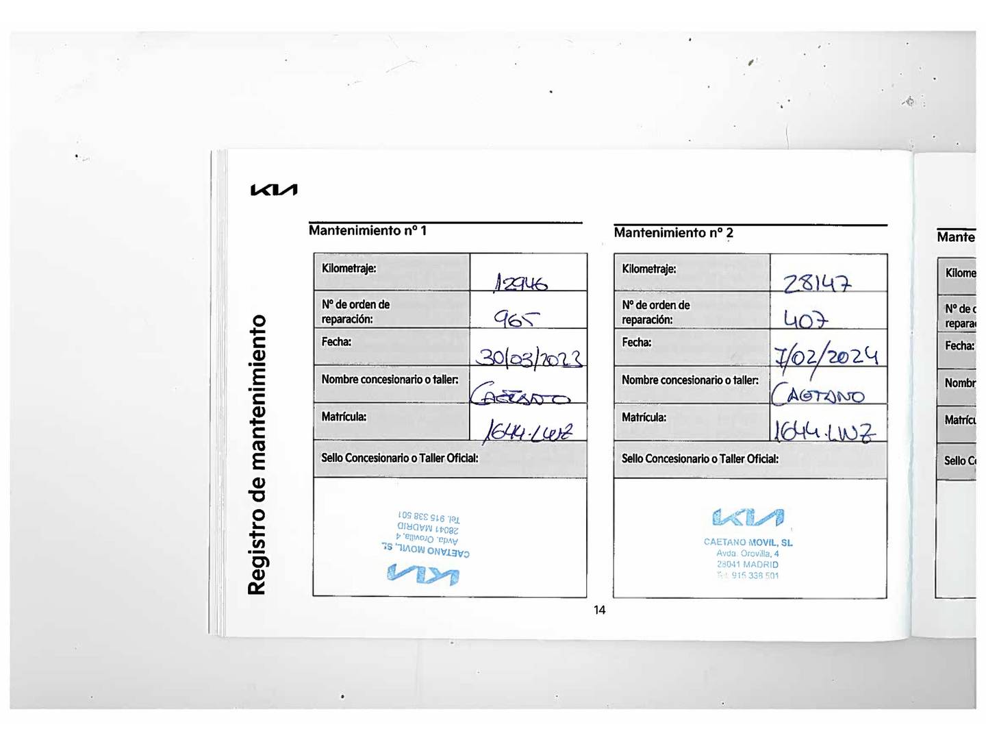 Foto del mantenimiento del KIA Ceed Kia Ceed 1.0 T-GDi Tech (100 CV)