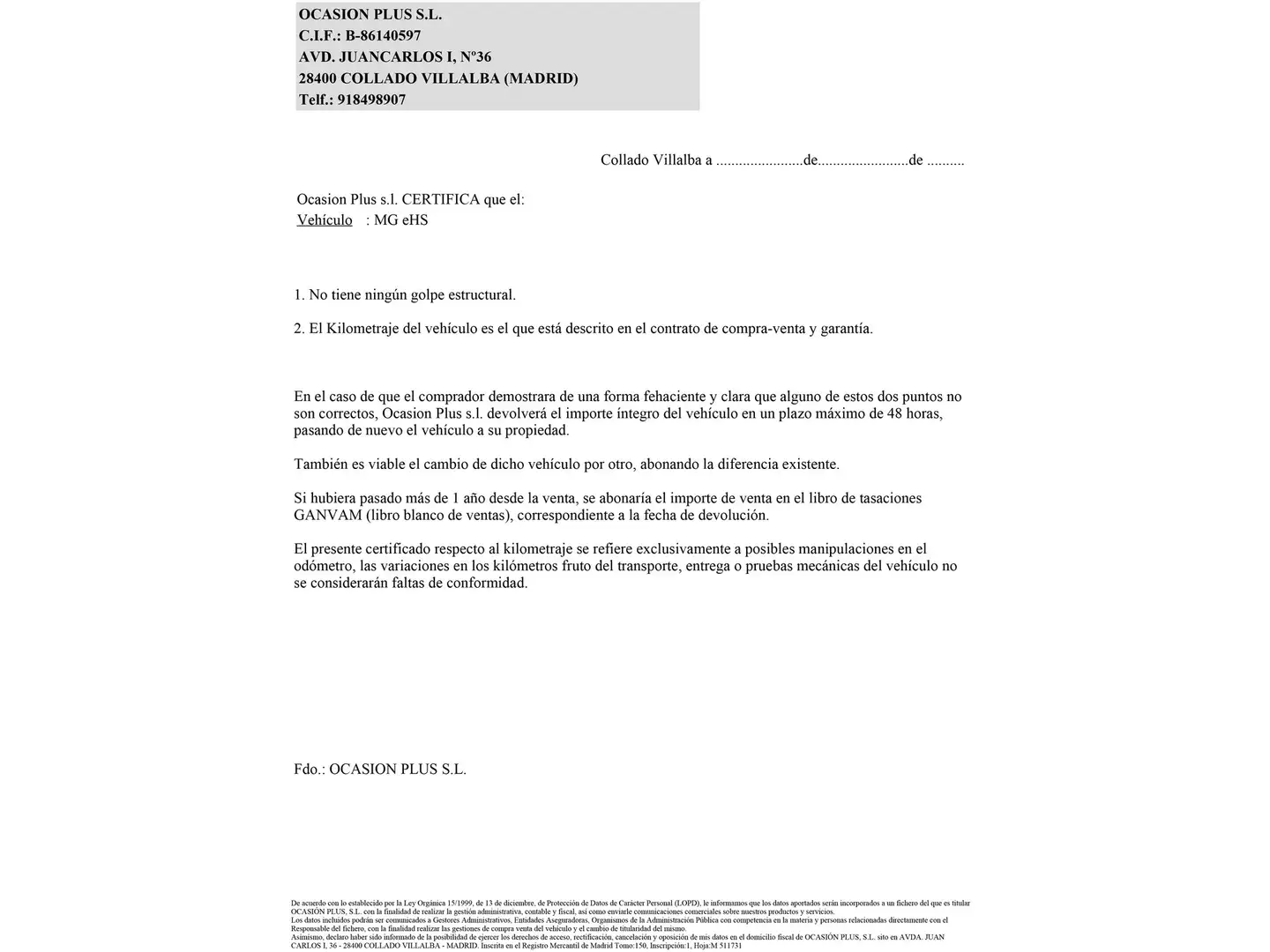 Certificado