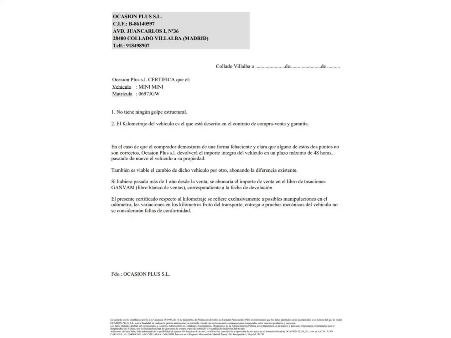 Certificado