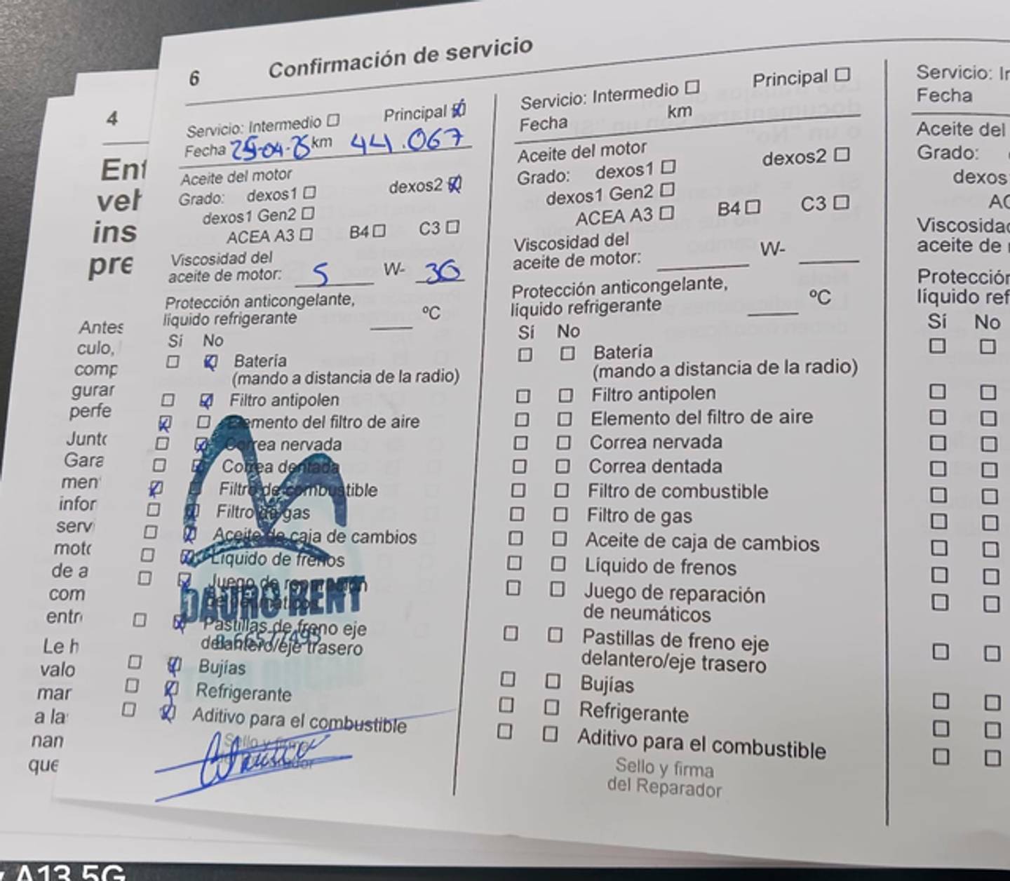 Foto del mantenimiento del Opel Zafira Life Opel Zafira Life 2.0 Diesel M Innovation (150 CV) 8 Plazas