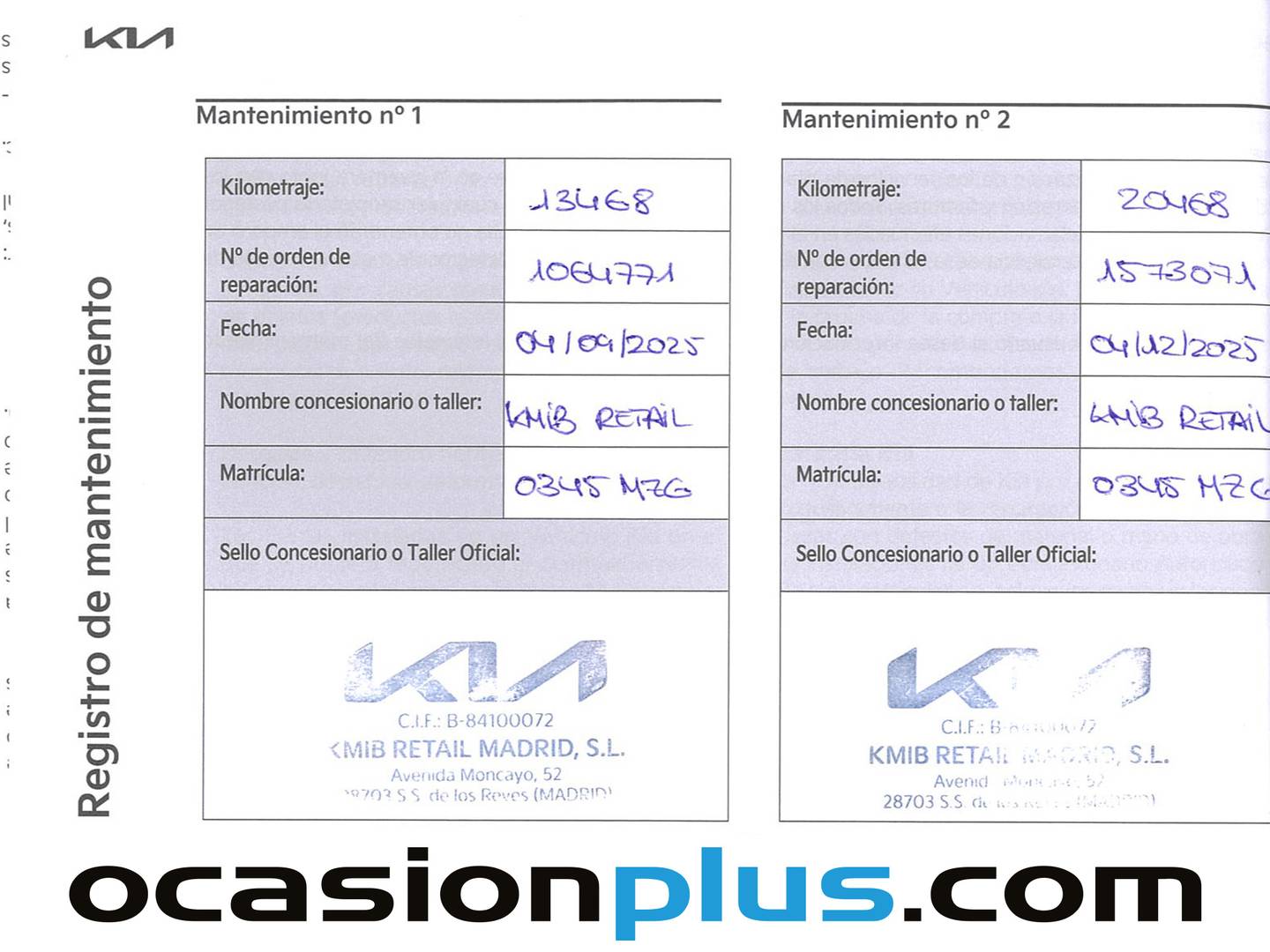 Foto del mantenimiento del KIA Stonic KIA Stonic 1.0 T-GDi MHEV Drive (100 CV)