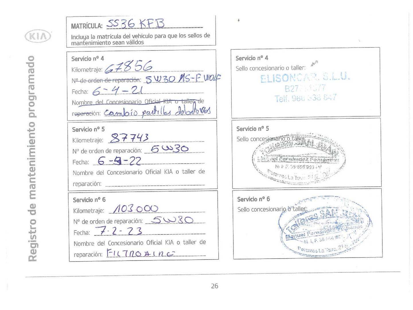 Foto del mantenimiento del KIA Stonic KIA Stonic 1.2 CVVT Tech Eco-Dynamics (84 CV)