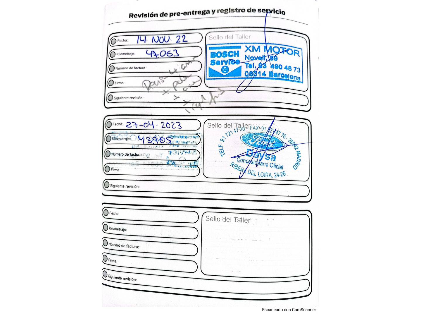 Foto del mantenimiento del Ford S-MAX Ford S-Max 2.0 TDCI Trend Powershift (150 CV)7 Plazas