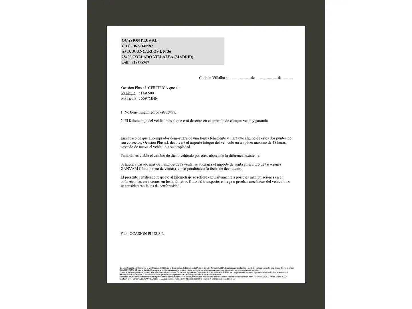 Certificado