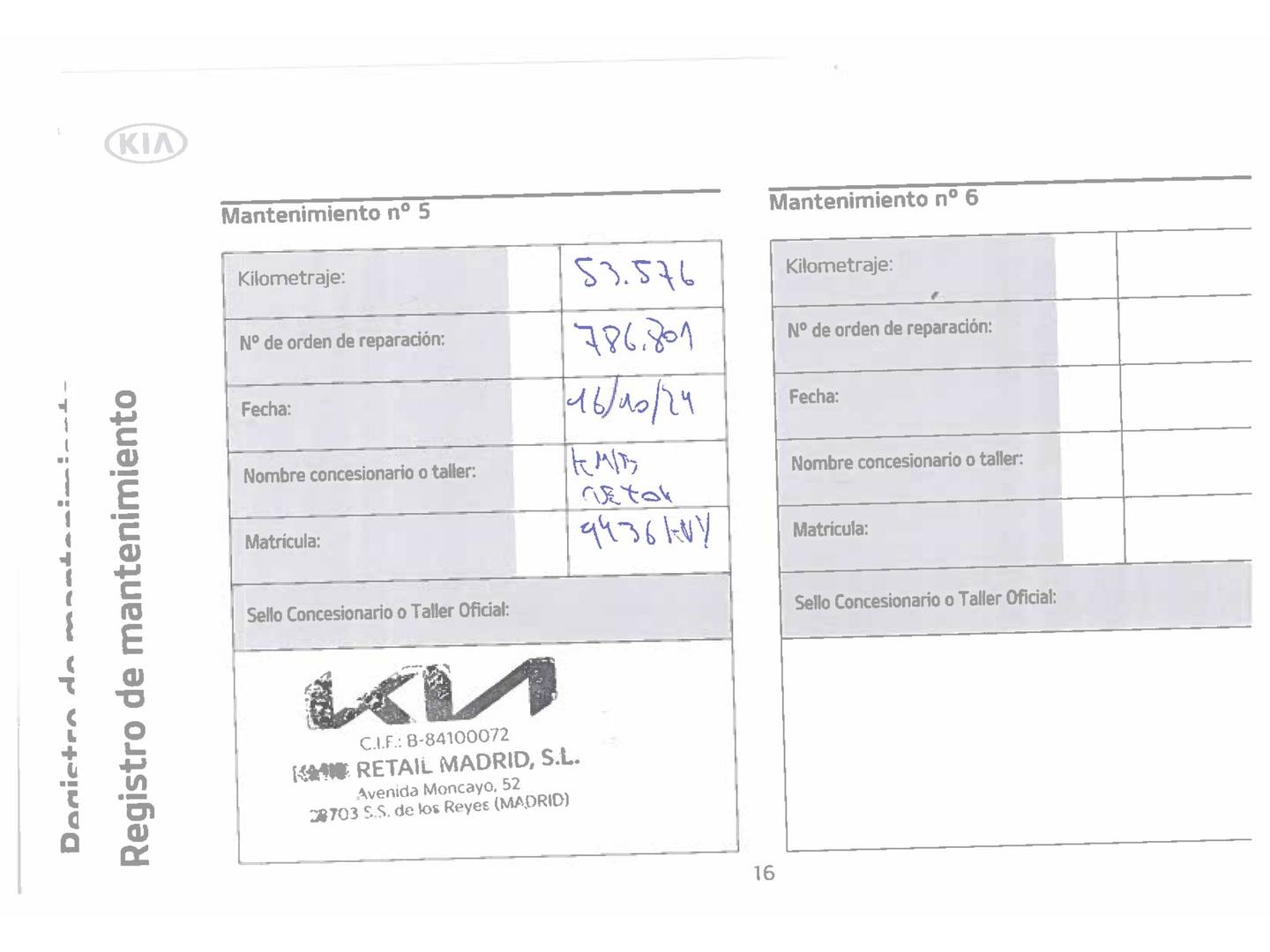 Foto del mantenimiento del KIA Ceed KIA Ceed 1.6 CRDi Drive (115 CV)