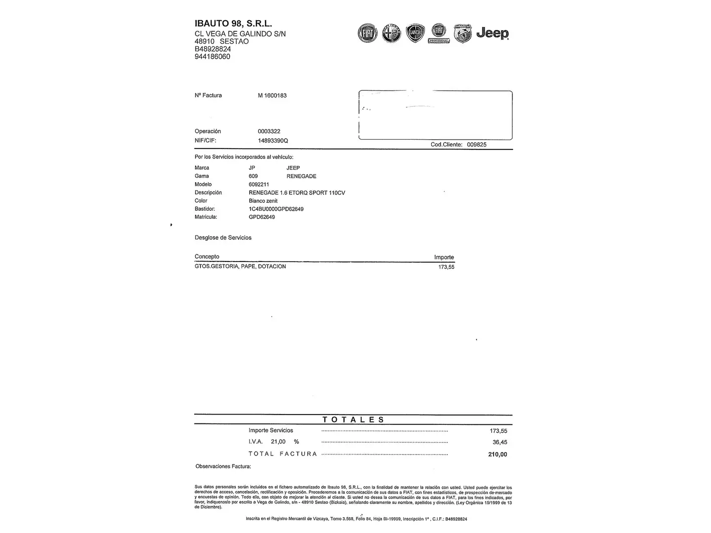 Foto Jeep Renegade Jeep Renegade 1.6 E-TORQ HP Sport 4x2 E6 (110 CV)