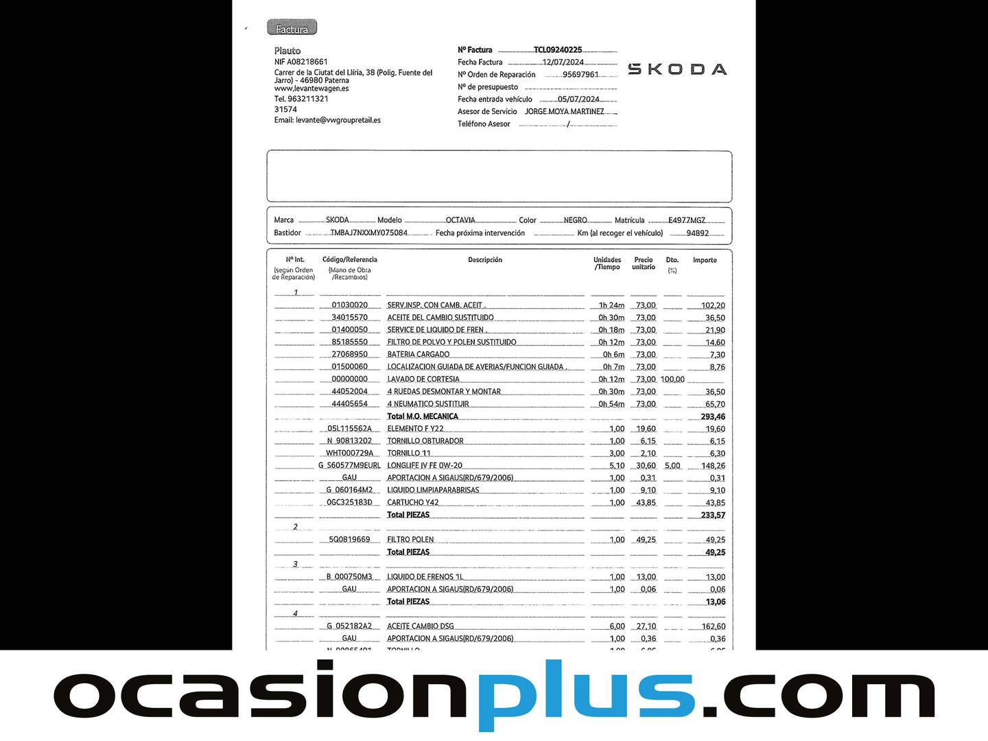 Foto del mantenimiento del Skoda Octavia Skoda Octavia 2.0 TDI Ambition DSG (150 CV)