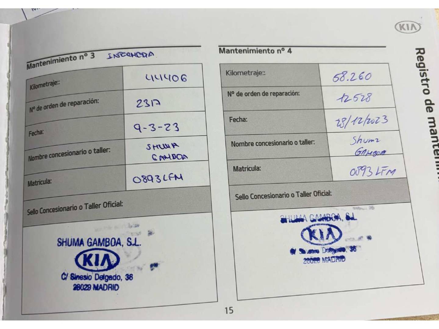 Foto del mantenimiento del KIA Sportage KIA Sportage 1.6 MHEV Drive 4x2 (136 CV)