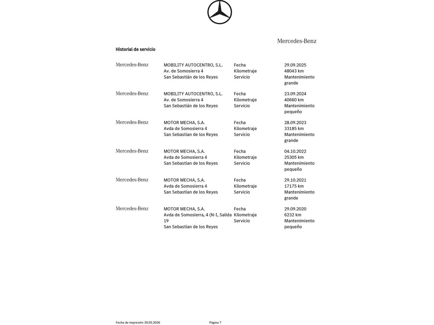 Foto del mantenimiento del Smart forfour Smart ForFour S/S (90 CV)