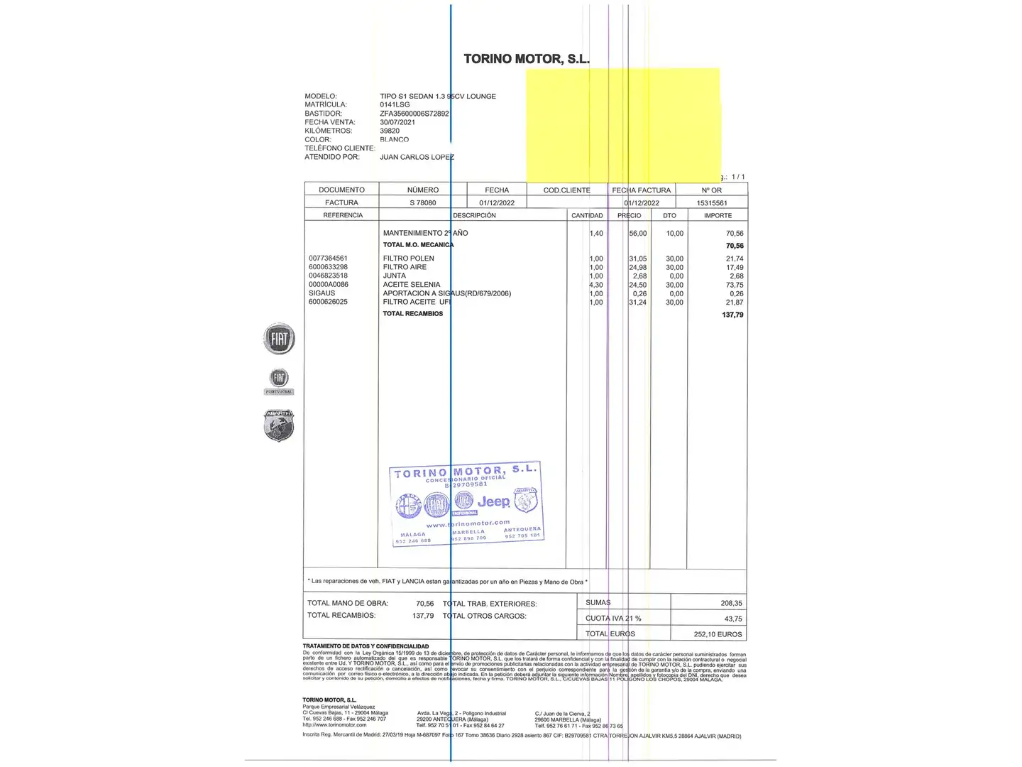 Foto Fiat Tipo Fiat Tipo Sedan 1.3 Multijet Lounge (95 CV)
