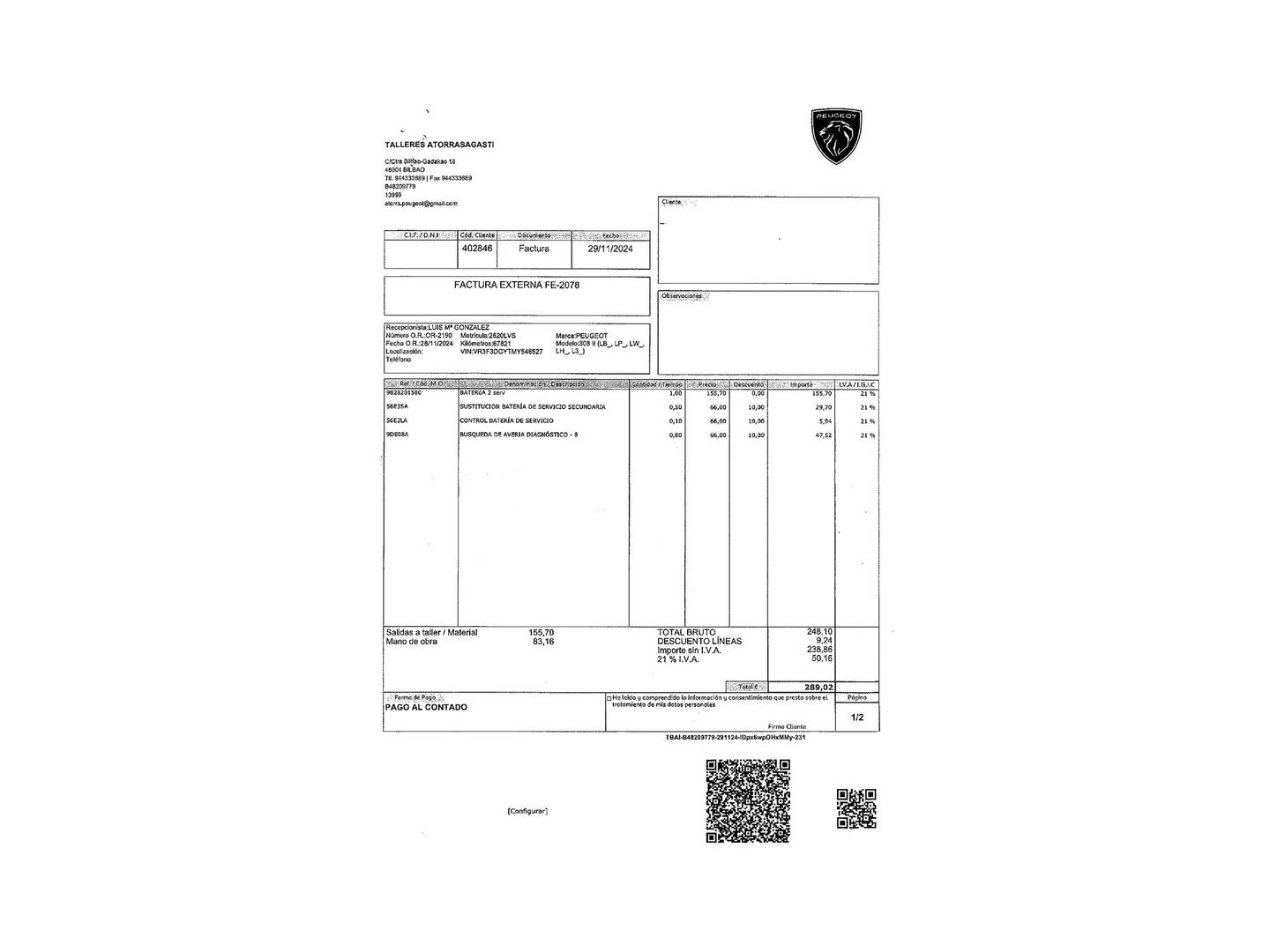 Foto Peugeot 308 Peugeot 308 Hybrid 225 GT eEAT8 (225 CV)