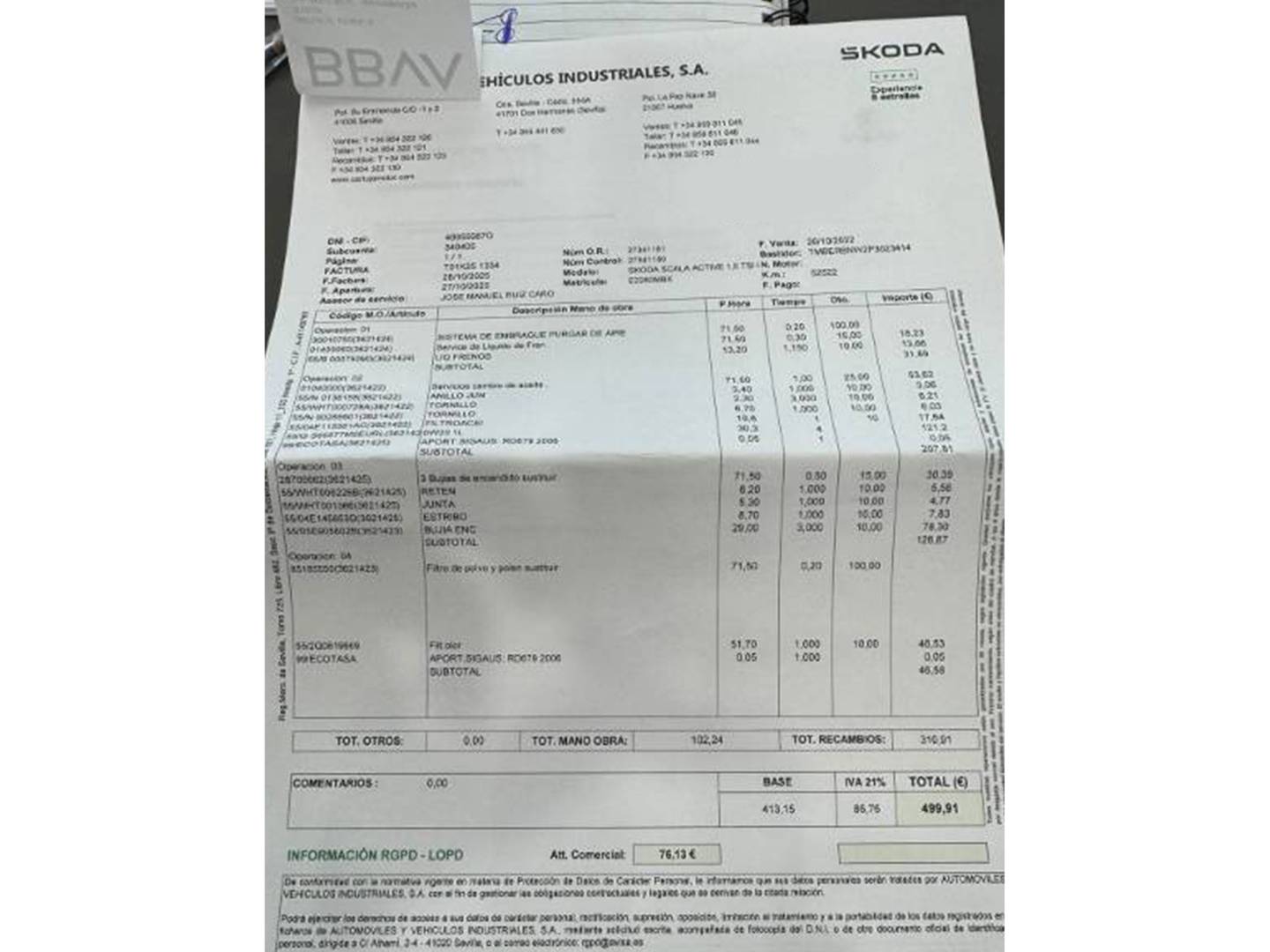 Foto Skoda Scala Skoda Scala 1.0 TSI Active (110 CV)