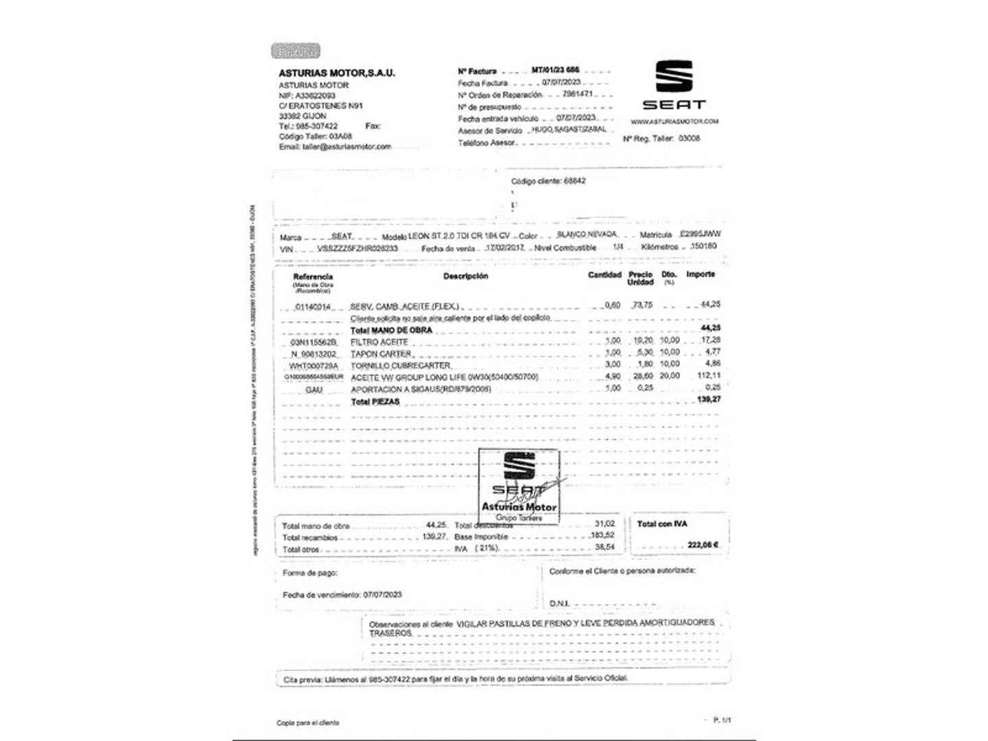 Foto Seat León SEAT Leon ST 2.0 TDI S&S FR Plus DSG (184 CV)