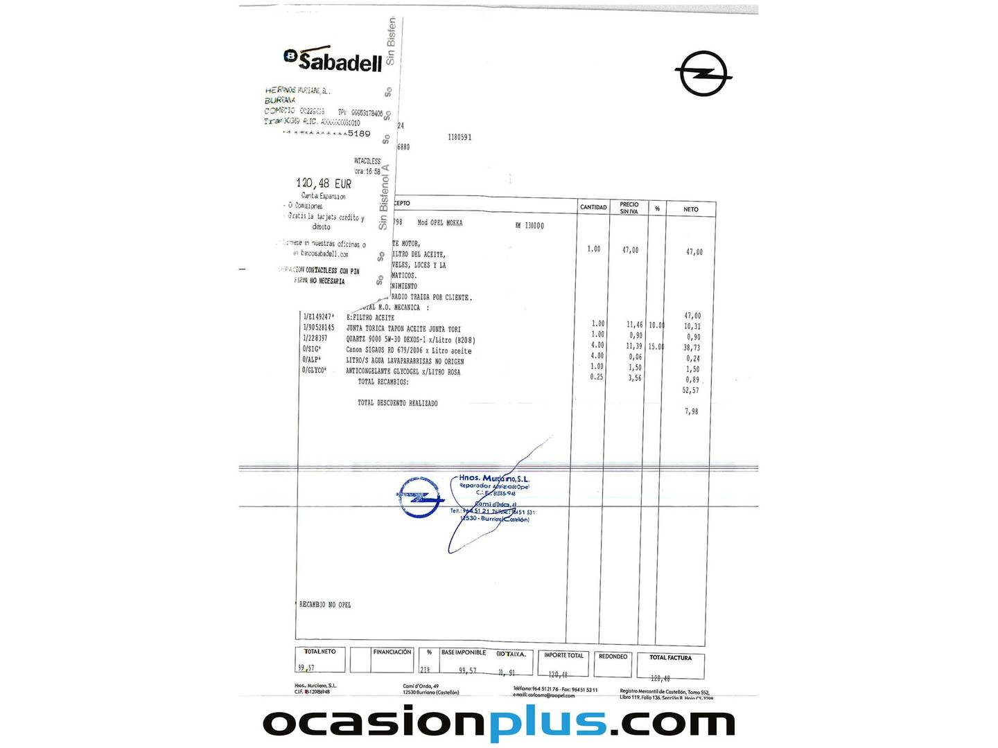 Foto del mantenimiento del Opel Mokka Opel Mokka 1.4 Turbo Selective 4x2  (140 CV)
