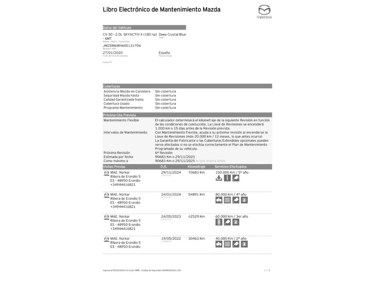 Foto Mazda CX-30 Mazda CX-30 2.0 Skyactiv-X Evolution 2WD (180 CV)