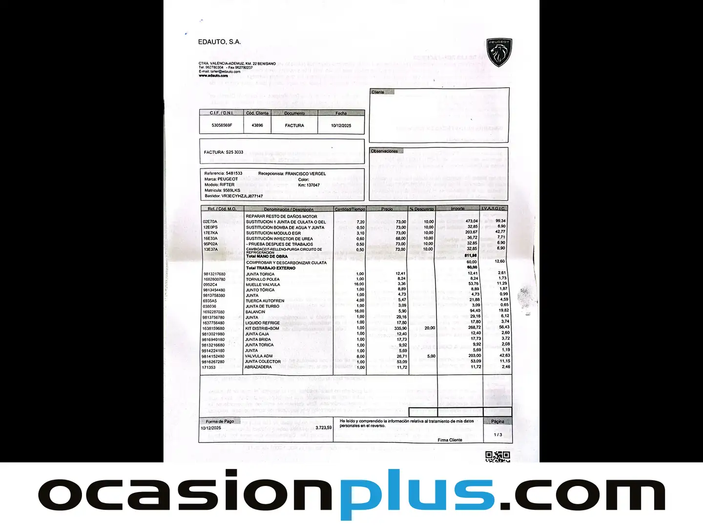 Foto Peugeot Rifter Peugeot Rifter BlueHDi 130 GT Line Standard  (130 CV) 7 PLAZAS