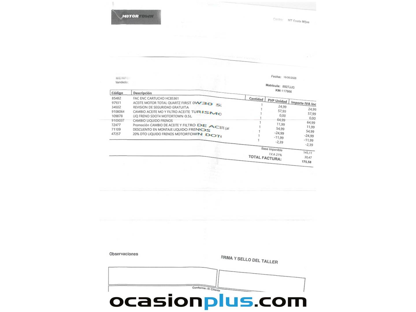 Foto del mantenimiento del Citroën C4 Citroën C4 BlueHDi 100 Feel Edition (99 CV)
