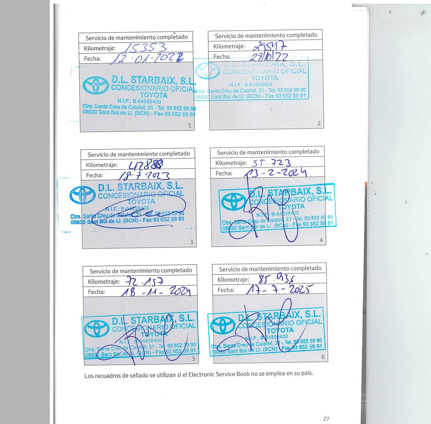 Foto del mantenimiento del Toyota C-HR Toyota C-HR 180H GR Sport (184 CV)