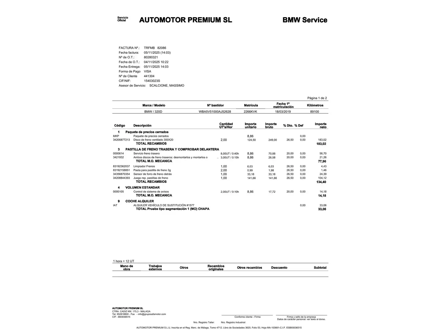 Foto BMW Serie 3 BMW Serie 3 320d (190 CV)
