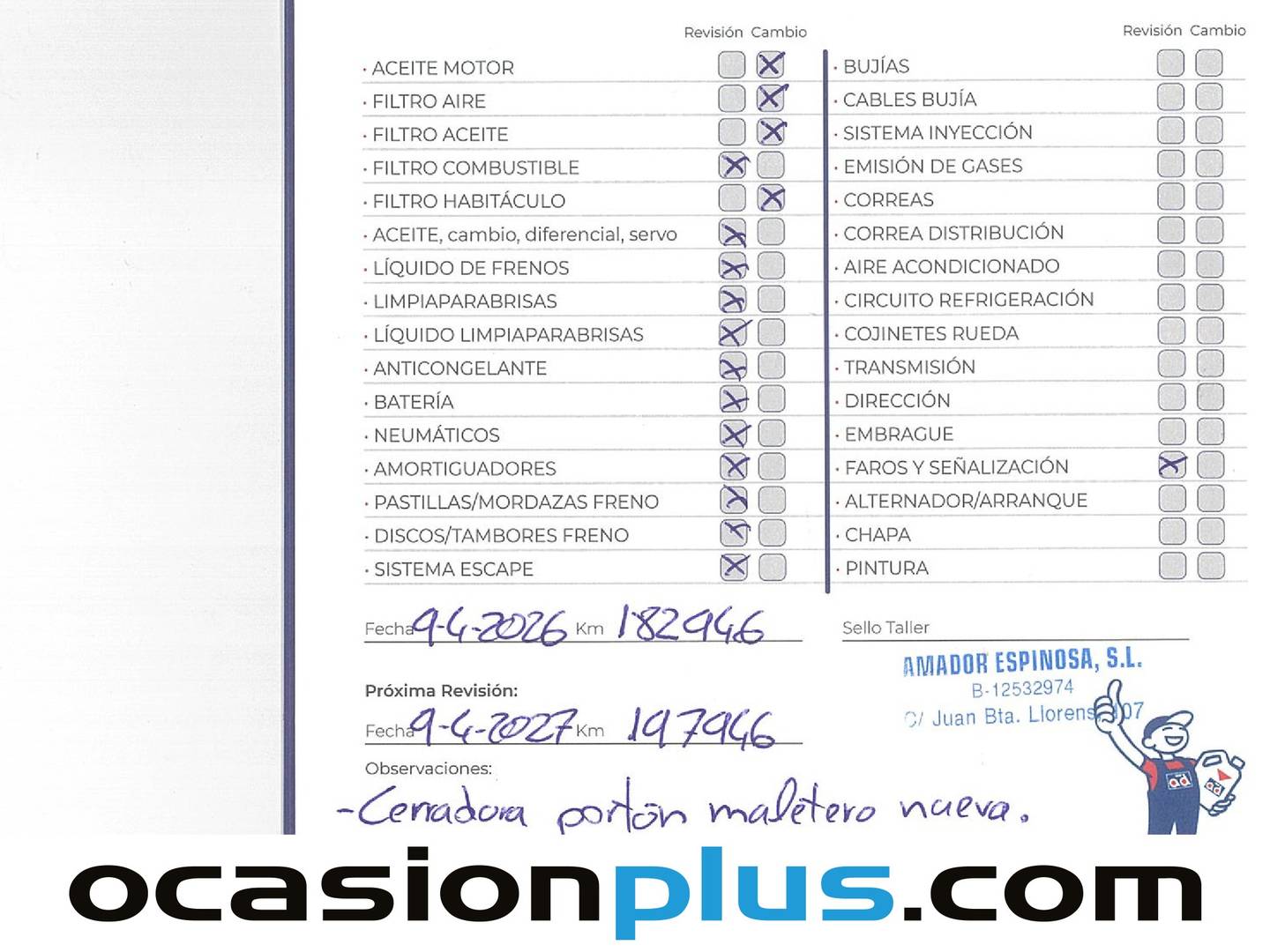 Foto del mantenimiento del Seat Altea Seat Altea 1.6 Green (102 CV)