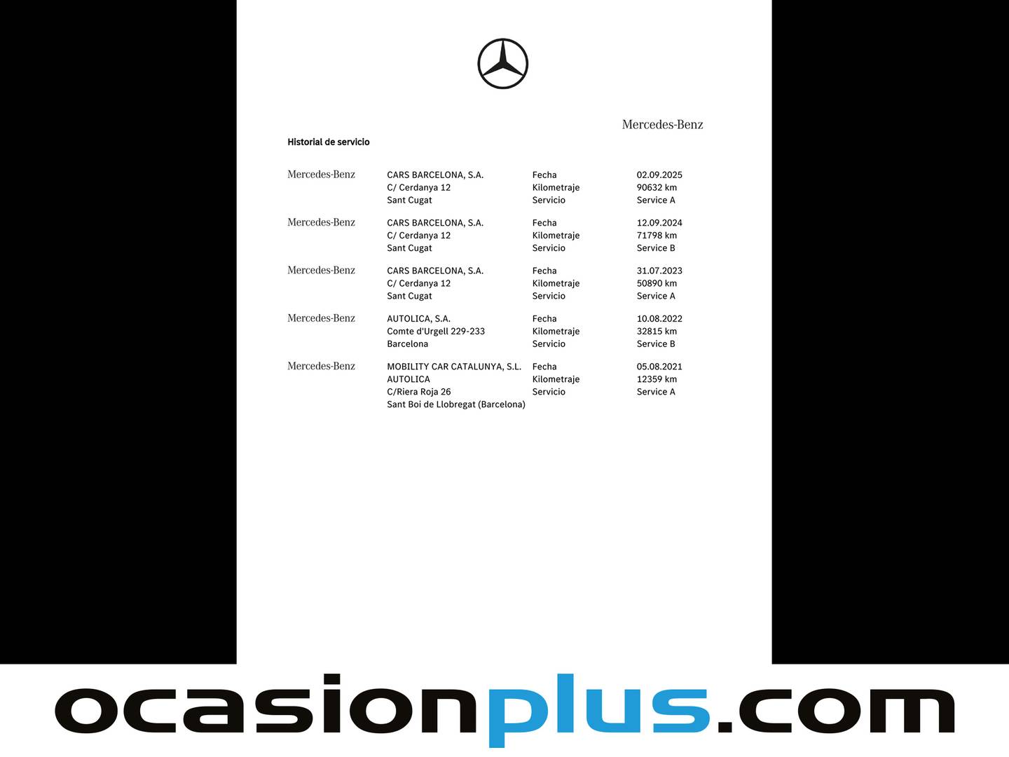 Foto del mantenimiento del Mercedes GLA Mercedes GLA GLA 200 (163 CV) Pack AMG