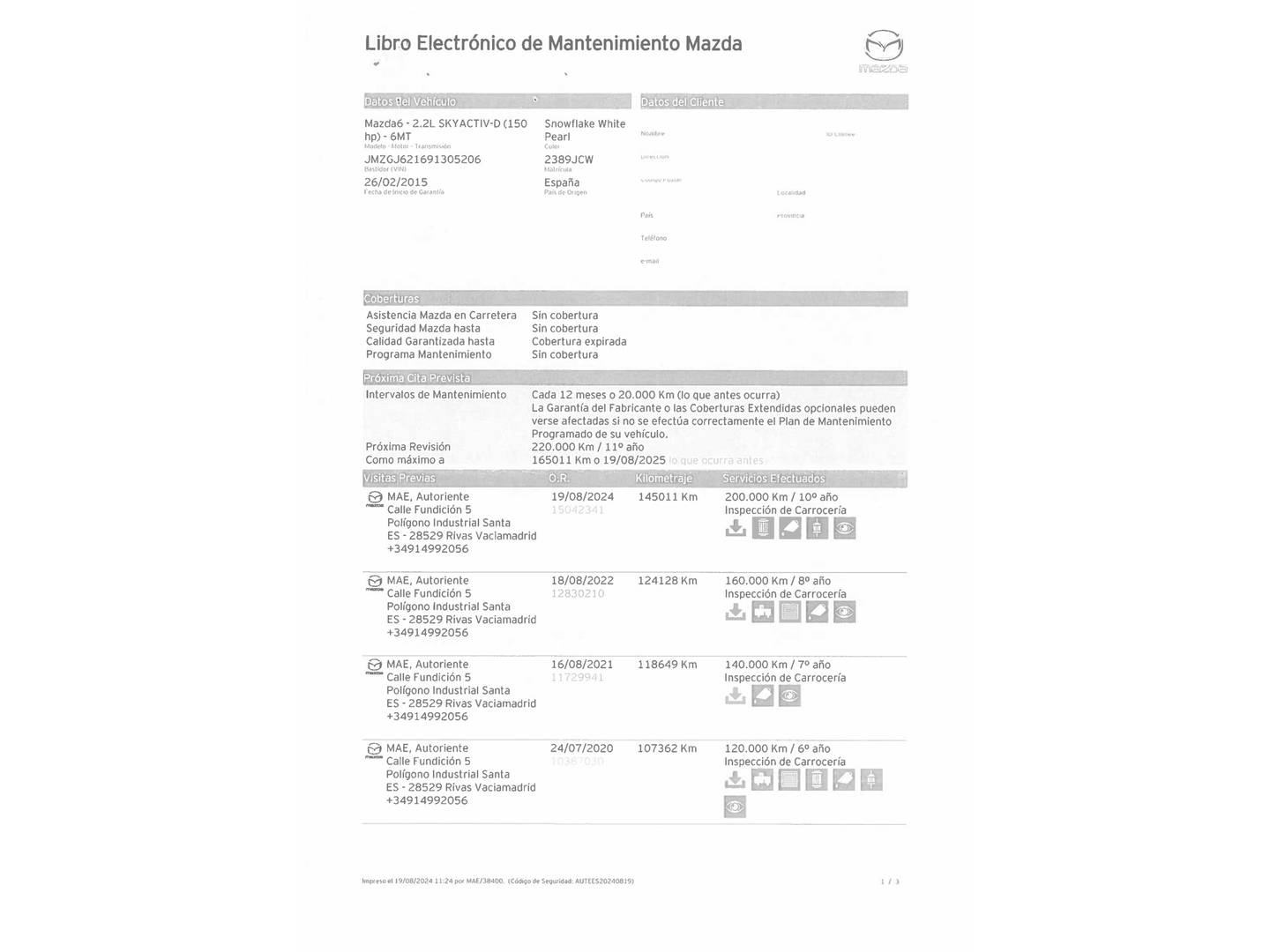 Foto Mazda Mazda6 Mazda Mazda 6 2.2 DE Style+ (150 CV)