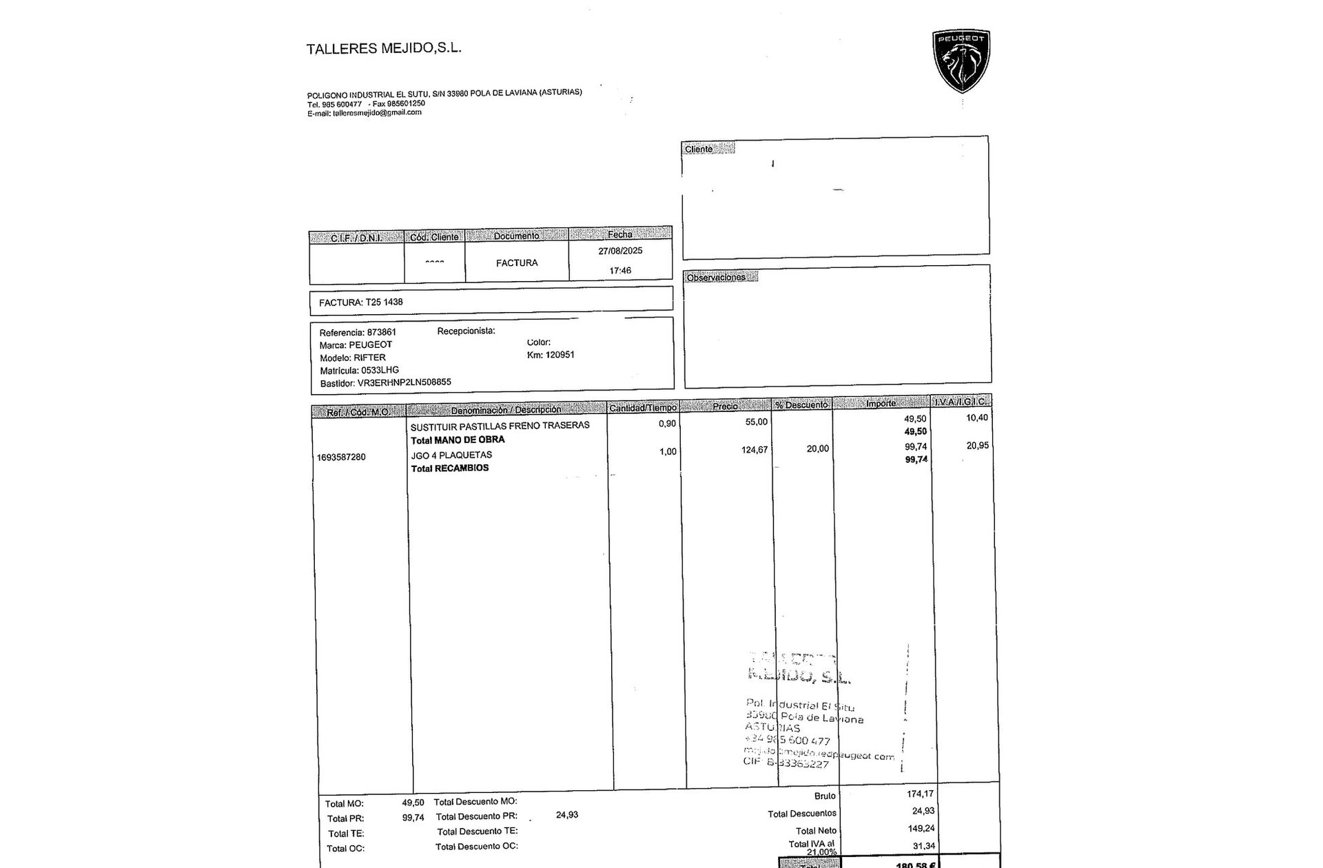 Peugeot Rifter PureTech 110 Active Standard - foto 24
