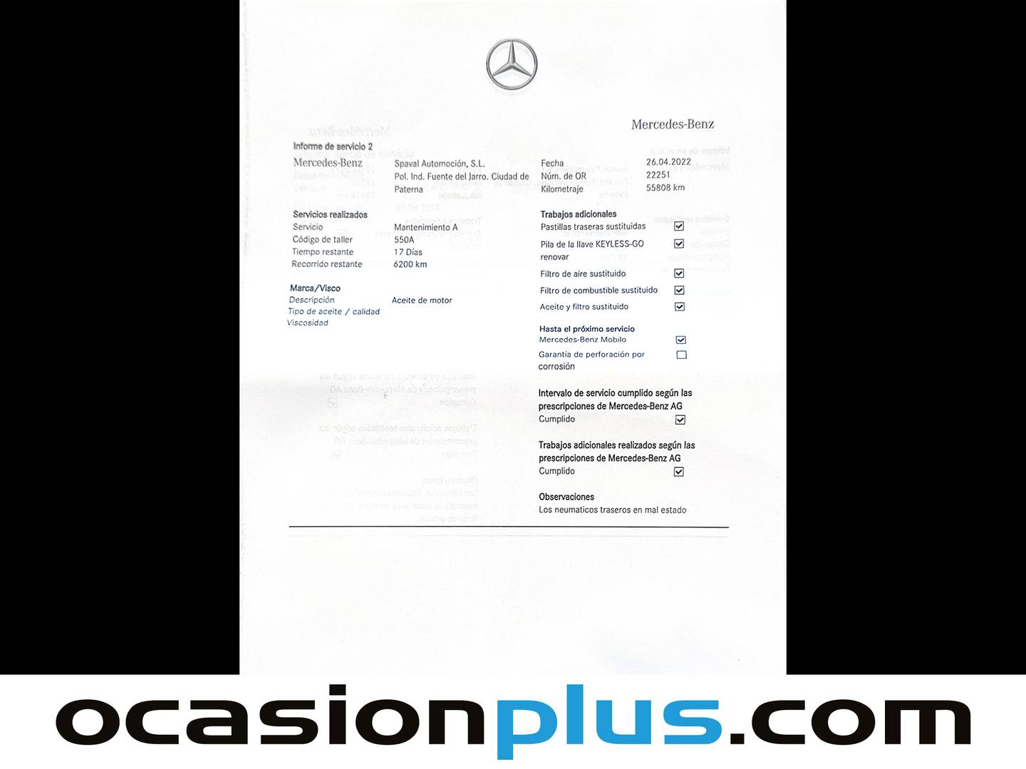 Foto del mantenimiento del Mercedes GLC Coupé Mercedes GLC Coupé 220 d 4Matic (170 CV) PACK AMG