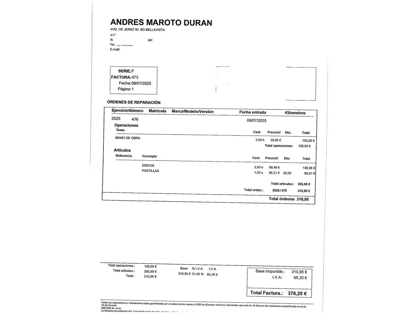 Foto del mantenimiento del Citroën Grand C4 Picasso Citroën Grand C4 Picasso PureTech 130 6v S&S Feel (130 CV)