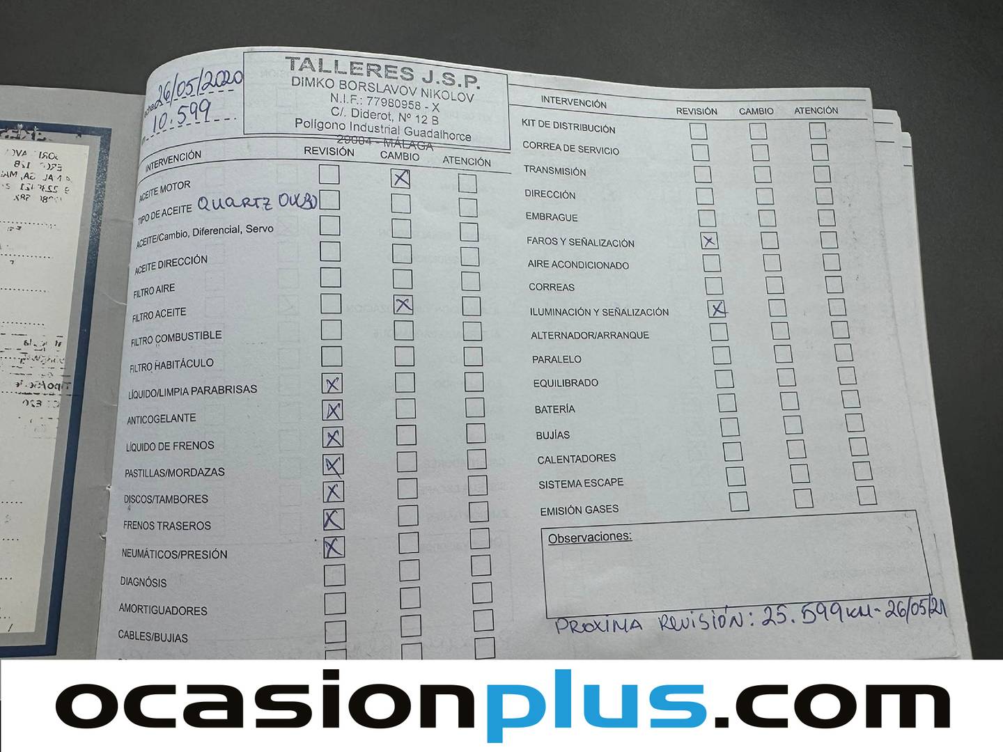 Foto del mantenimiento del Citroën Grand C4 Spacetourer Citroën Grand C4 Spacetourer BlueHDi 130 6v S&S Origins (130 CV) 7 Plazas