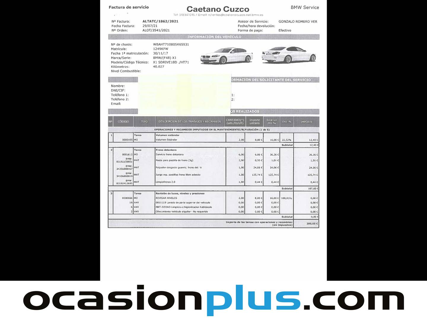 Foto BMW X1 BMW X1 sDrive18d Business (150 CV)