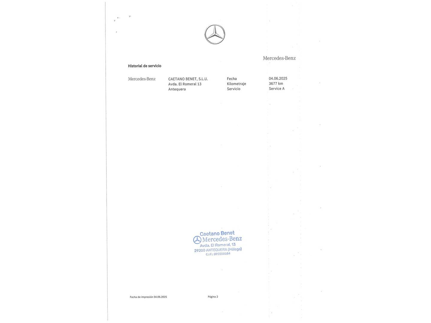 Foto del mantenimiento del Mercedes Clase A Mercedes Clase A A 200 d (150 CV) Pack AMG