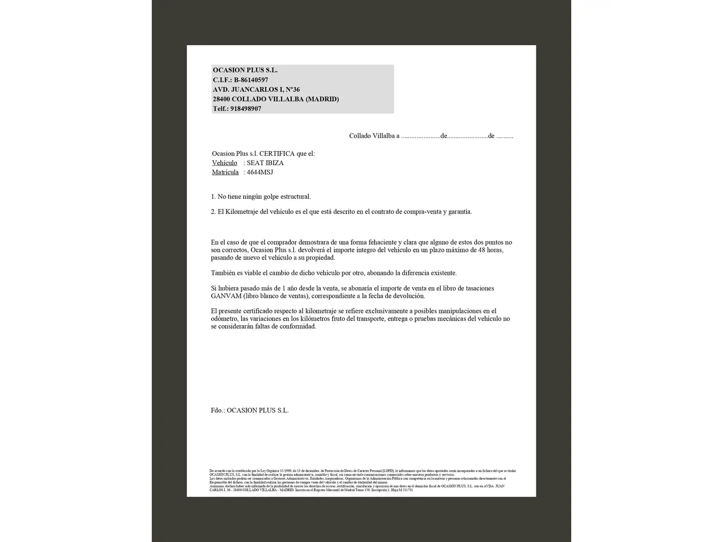 Certificado