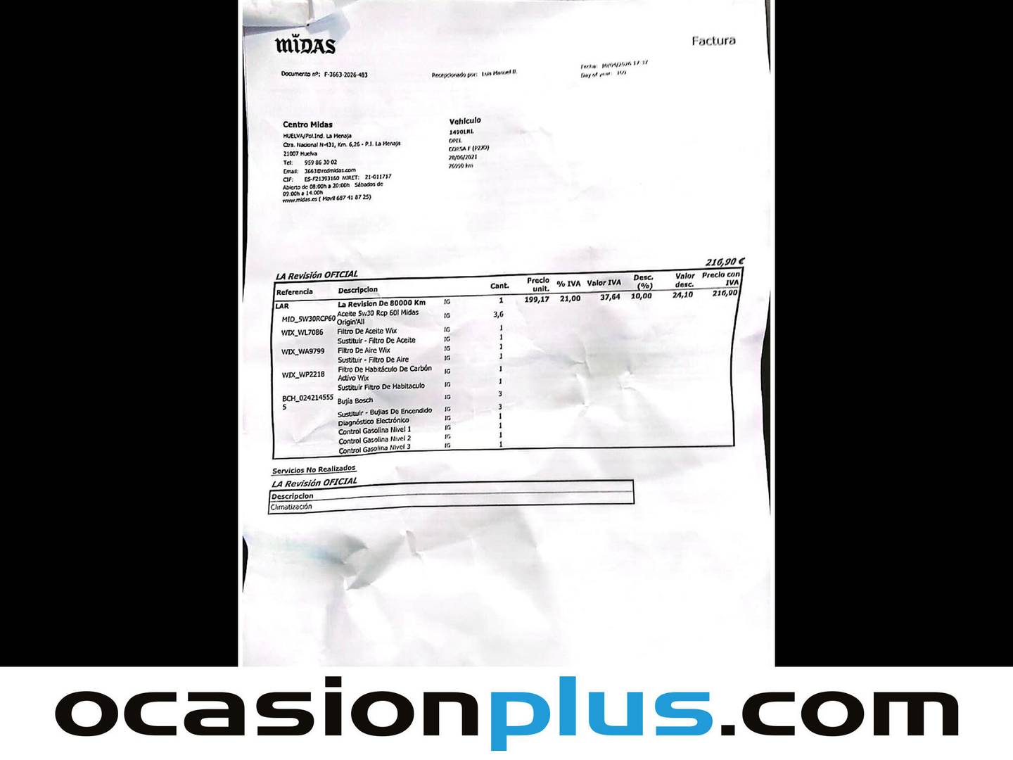 Foto del mantenimiento del Opel Corsa Opel Corsa 1.2 Turbo XHL Elegance (100 CV)