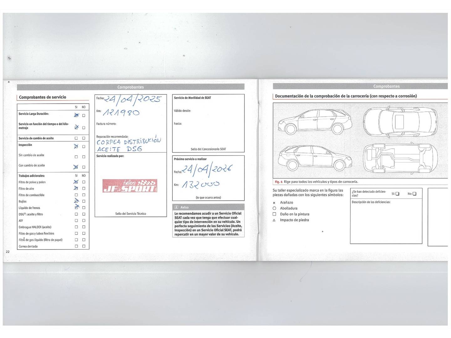 Foto del mantenimiento del Seat Ateca SEAT Ateca 1.4 EcoTSI S&S Xcellence Plus DSG (150 CV)